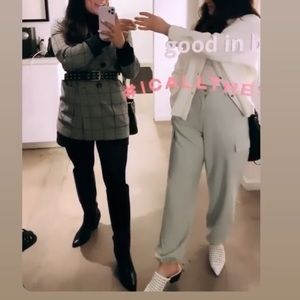 Uniqlo Mint loose green cargo pants